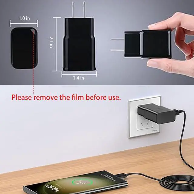 Alt view image 6 of 7 - Hidden Spy Camera, USB Charger Design, 1080P HD, Motion Detection, Loop Recording, WiFi, Indoor Home Security Nanny Cam, Black