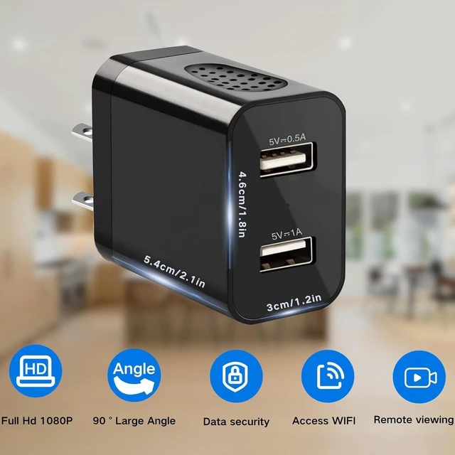 Alt view image 2 of 7 - AX NANNY CAM 2026 Upgraded 1080P HD Charger Camera with Motion Detection Loop Recording and Live Streaming, Mini WiFi Camera for Indoor Home Security & Pets Easy Setup