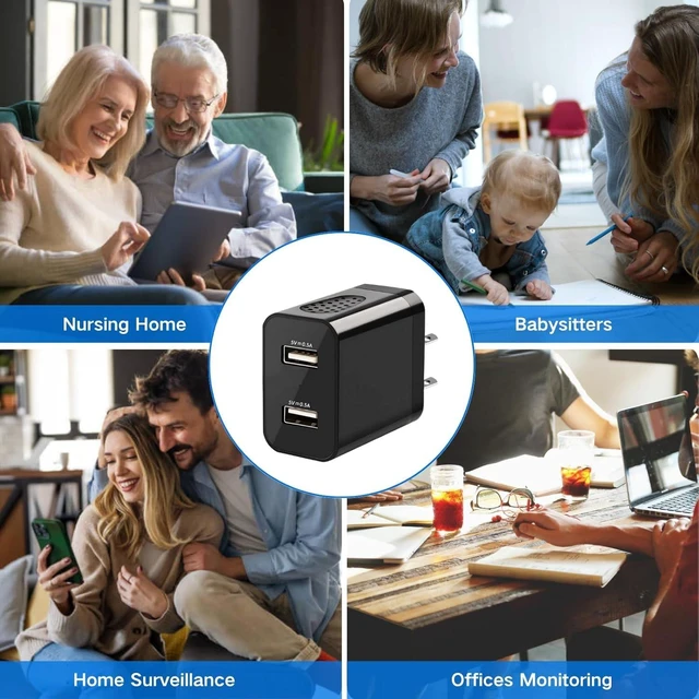 Alt view image 5 of 7 - AX NANNY CAM 2026 Upgraded 1080P HD Charger Camera with Motion Detection Loop Recording and Live Streaming, Mini WiFi Camera for Indoor Home Security & Pets Easy Setup