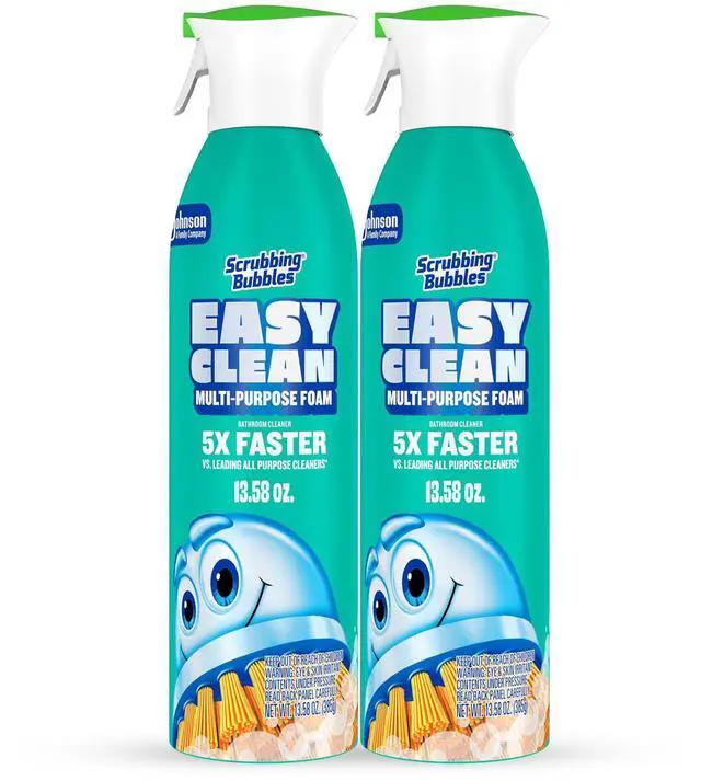 Main image of Easy Clean Foaming Multipurpose Bathroom Cleaner, Continuous Spray Bottle, Fast Acting Foam, 13.58 Ounce (Pack of 2)