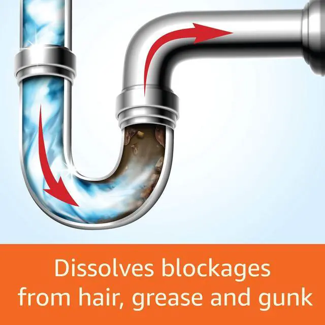 Alt view image 4 of 7 - Amazon Basics Max Strength Drain Cleaner Gel, Hair Clog Remover, Dissolves Grease, Safe on All Pipes, 80 Fl Oz