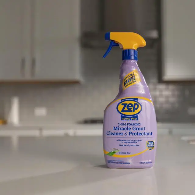 Alt view image 3 of 7 - Zep Home Pro Foaming Miracle Grout Cleaner & Protectant - 32 Fl. OZ - (Pack of 1) 2-in-1 for Sparkling Clean Grout Lines