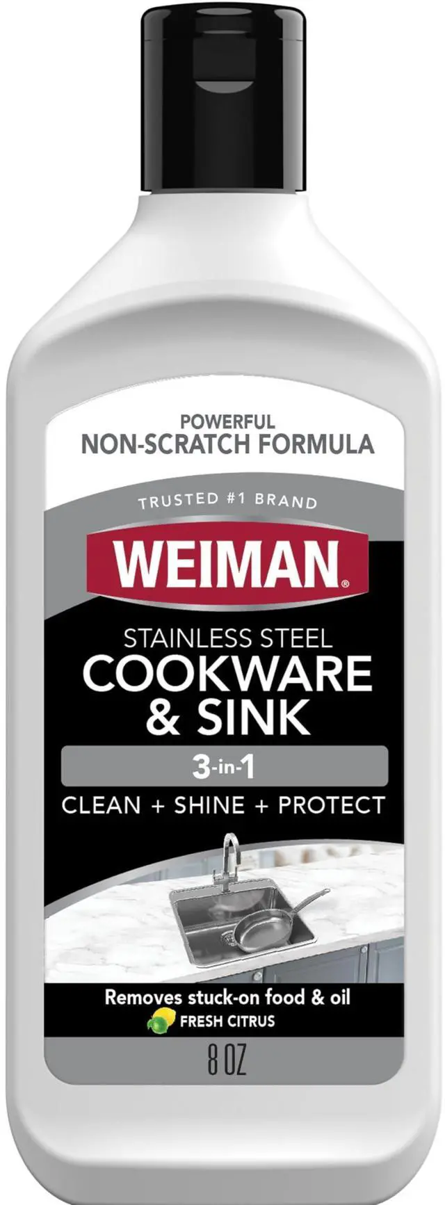 Main image of Weiman Stainless Steel Sink and Pots & Pans Cleaner and Polish