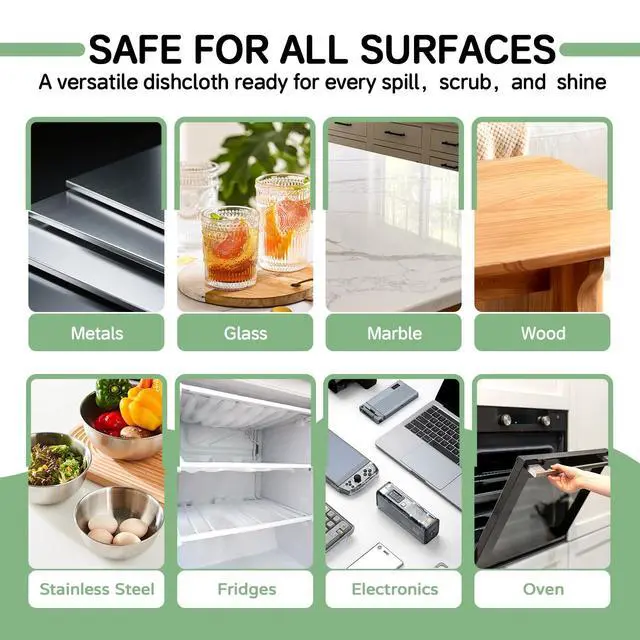 Alt view image 7 of 7 - Aitoper Swedish Dishcloths for Kitchen, 6 Pack, Reusable Paper Towels Washable, Super Absorbent Dish Drying Rags, Fast Dry Non-Scratch Cloths for Washing Dishes, Biodegradable