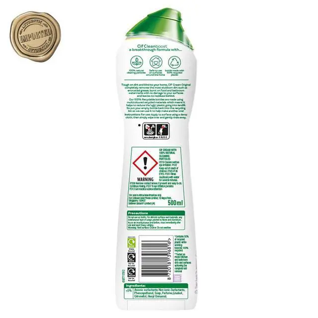 Alt view image 3 of 7 - Cif Professional Cream Cleaner Original 500ml Ref 84847