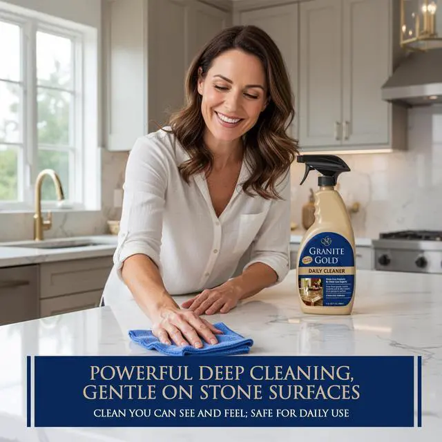 Alt view image 2 of 7 - Granite Gold Daily Cleaner for Granite, Marble & Other Natural Stone & Quartz Surfaces, 32 Ounces