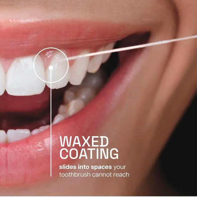 Alt view image 2 of 7 - REACH Waxed Dental Floss,Unflavored, Plaque Remover for Teeth, Shred Resistant, Floss Slides Smoothly, Easy to Use, Waxed, Deep Cleaning Teeth, Oral Care, PFAS Free, for Adults & Kids, 1 Pack, 55 yd