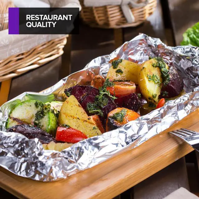 Alt view image 6 of 7 - Pre-Cut Deli Aluminum Foil Sheets,100 Count - Heavy Duty 9x10' Pop Up Sheet for Burrito, Hot Dogs & Sandwiches