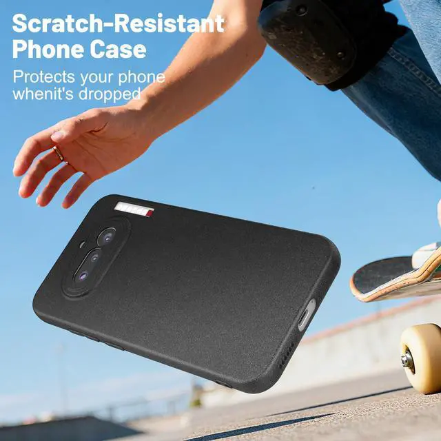 Alt view image 5 of 7 - Eastcoo Case for Nothing Phone 4a, Frosted Shield TPU Bumper Back Cover Slim Fit Shockproof Protective Phone Case for Men Women Black
