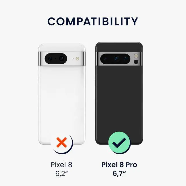 Alt view image 2 of 7 - kwmobile Case Compatible with Google Pixel 8 Pro Case - TPU Silicone Phone Cover with Soft Finish - Lime Green