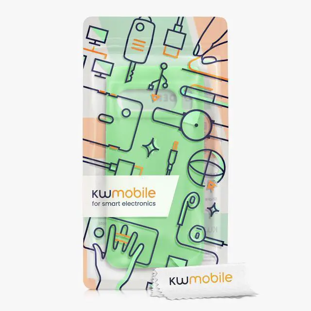 Alt view image 7 of 7 - kwmobile Case Compatible with Google Pixel 8 Pro Case - TPU Silicone Phone Cover with Soft Finish - Lime Green