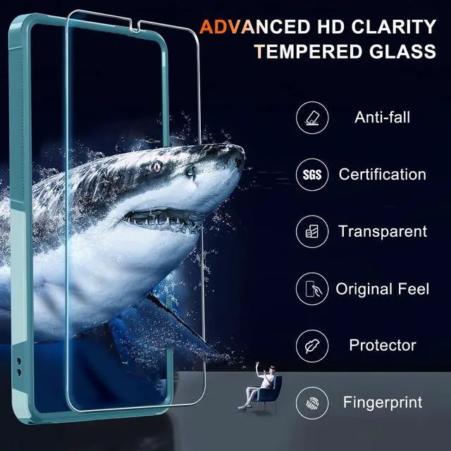 Alt view image 5 of 7 - RMOCR Case for Samsung Galaxy A17 5G Phone Cover with Screen Protector+Camera Lens Cover,Military Grade Heavy Duty Shockproof PhoneCase with Wrist Lanyard Strap for Sam A17,Mint Green