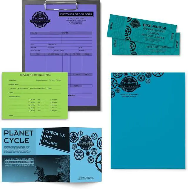 Alt view image 4 of 5 - Astrobrights Color Paper - "Cool" Assortment, 24 lb Bond Weight, 8.5 x 11, Assorted Cool Colors, 500/Ream