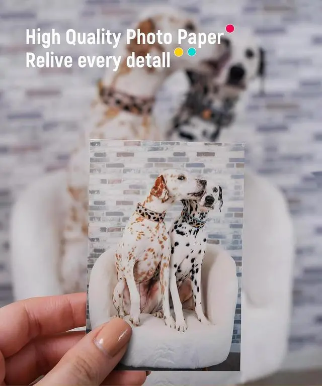 Alt view image 3 of 5 - Liene Zink Pearl K100 Photo Paper 2x3 50 Sheets, Premium Photo Printer Paper w/Adhesive Back, Waterproof, Smudge Proof, Tear Proof, Instant Photo Paper Compatible w/Liene 2x3 Photo Printer Scrapbook