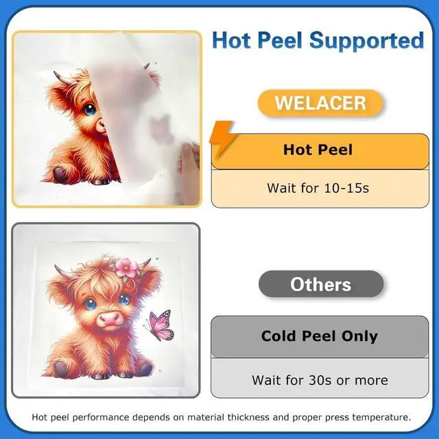 Alt view image 2 of 7 - DTF Transfer Film 13"x19" 110 Sheets for Sublimation or DTF Inkjet Printers, Single-Sided Matte PET Heat Transfer Paper, Direct Printing on T-Shirt and All Color Fabrics