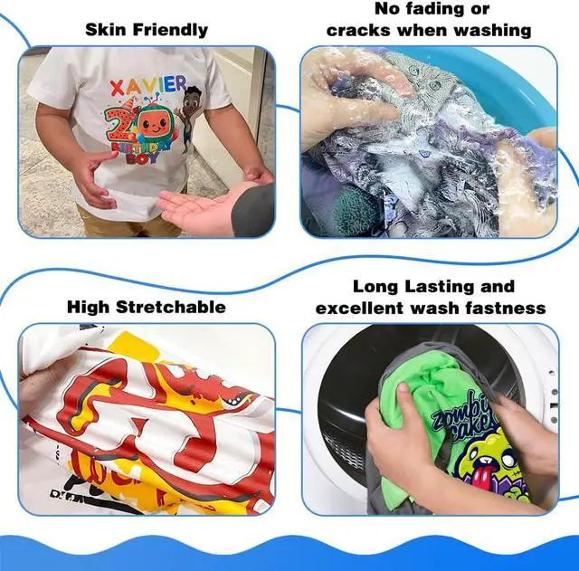 Alt view image 5 of 7 - DTF Transfer Film 13"x19" 110 Sheets for Sublimation or DTF Inkjet Printers, Single-Sided Matte PET Heat Transfer Paper, Direct Printing on T-Shirt and All Color Fabrics