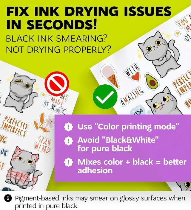 Alt view image 3 of 7 - Premium Printable Vinyl Sticker Paper for Inkjet Printer and Laser - 200 White Matte Sticker Paper Waterproof - Durability Adhesive Paper 8.5x11 (Matte, 200 Sheets)