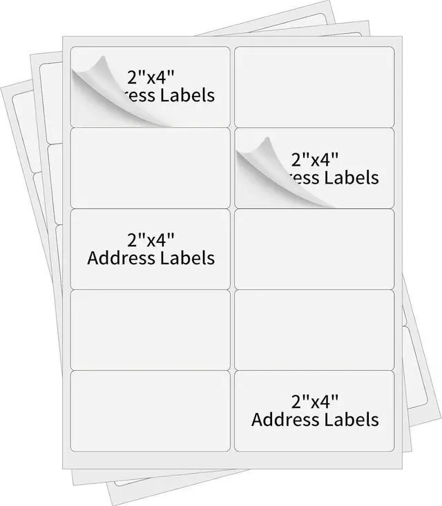 Main image of 500 Sheets 5000 Labels Shipping Labels, 2 x 4 Sticker Paper for Laser/Inkjet Printer Mailing Labels, 10 UP Address Labels, Permanent Adhesive Sticker Labels