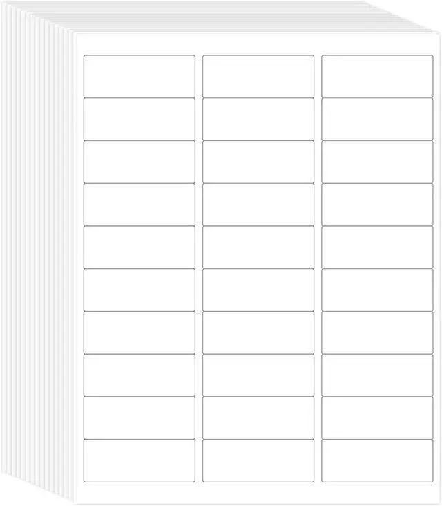 Main image of L LIKED Printable Address Labels, 1" x 2-5/8", 3,000 Stickers, 30 per Sheet, Mailing Labels for Envelopes (100 Sheets)