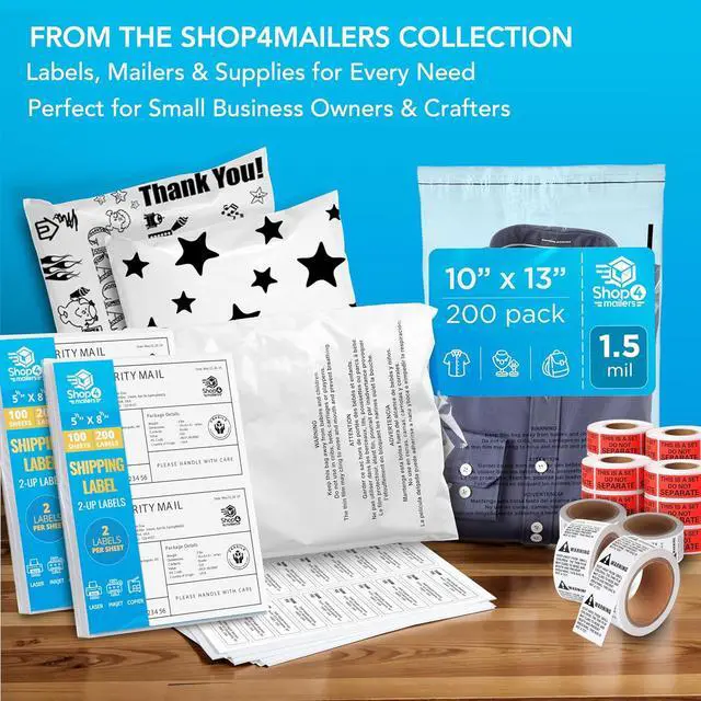 Alt view image 7 of 7 - Shop4Mailers 6-Up White Permanent Self Adhesive Shipping Labels 3 1/3 x 4 Easy Peel Stickers for Laser & Inkjet Printers - 500 Sheets - 3,000 Count Labels