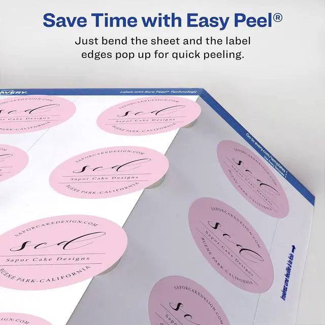 Alt view image 4 of 7 - Avery Printable Blank Square Labels, 2" x 2", Glossy White, 120 Customizable Labels (22565)