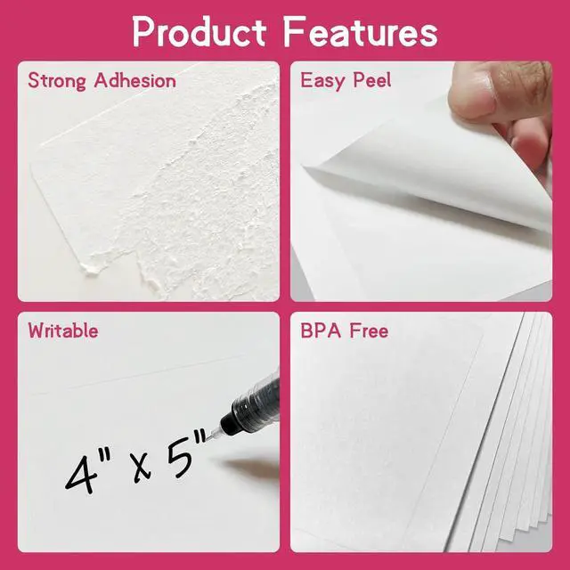 Alt view image 3 of 7 - 4UP 4" x 5" Shipping Labels, Address Mailing Labels Self Adhesive Sticker Labels Compatible with Laser & Inkjet Printers (100 Sheets,400 Labels)