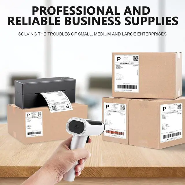 Alt view image 4 of 5 - 4 x 6 Direct Thermal Labels - 500 Fan-Fold Perforated Labels Per Stack, Premium Adhesive & Perforated, Compatible with JADENS, iDPRT SP410, POLONO, ASprink