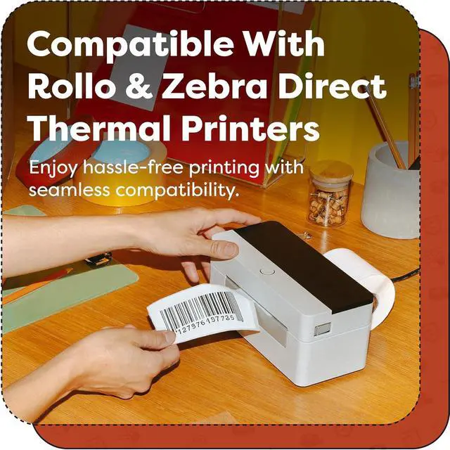 Alt view image 5 of 7 - Aegis Adhesives - 3" X 1.5" Direct Thermal Labels (9000 Count, 10 Rolls) - Inventory SKU Barcode Labels, Address Stickers, and Shelf Identification - Compatible with Zebra and Rollo Printers