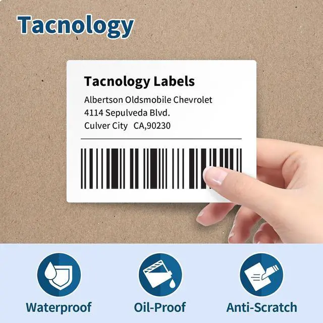 Alt view image 5 of 7 - 12 Rolls 4" x 3" Direct Thermal Labels - Shipping & Multipurpose Paper for Barcode Postage - Adhesive & Perforated, Compatible with Zebra Desktop Printers & Rollo Label Printer,500pcs/Roll