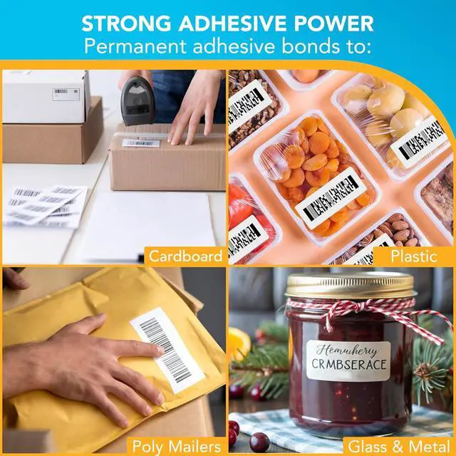 Alt view image 5 of 7 - Shop4Mailers 30-Up White Permanent Self Adhesive Shipping Labels 1 x 2 5/8 Easy Peel Stickers for Laser & Inkjet Printers - 100 Sheets - 3,000 Count Labels