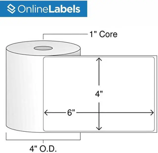 Alt view image 2 of 7 - 4 x 6 Shipping Labels for Direct Thermal Printers - 250 Labels, 1 Roll - Online Labels