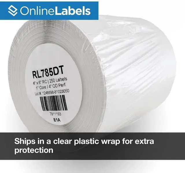 Alt view image 4 of 7 - 4 x 6 Shipping Labels for Direct Thermal Printers - 250 Labels, 1 Roll - Online Labels