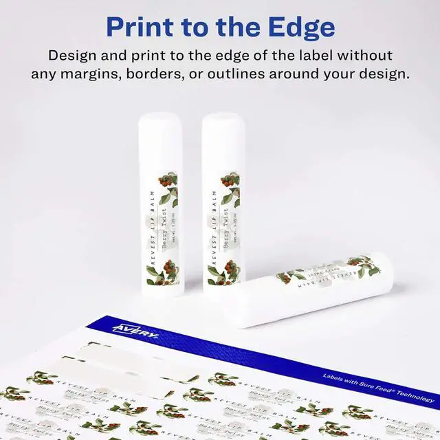 Alt view image 3 of 7 - Avery Matte White Rectangle Labels, Sure Feed Technology, 1" x 1.5", 800 Matte White Printable Labels