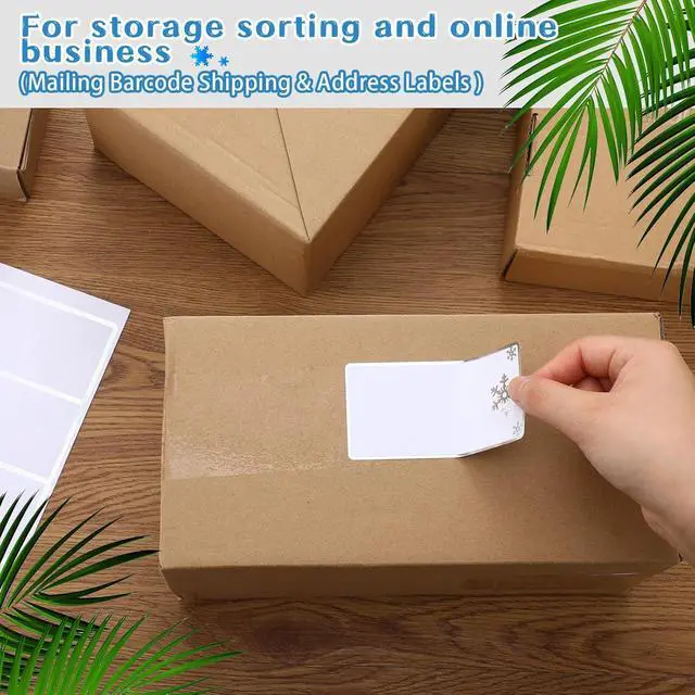 Alt view image 6 of 7 - Qeeenar 250 Pcs Christmas Address Labels Bulk 2 x 4 Inch Foil Printable Gift Tags Compatible with Laser and Inkjet Printer 10 Per Sheet for Name Tags Office Mailing Label(Snowflake,Silver)
