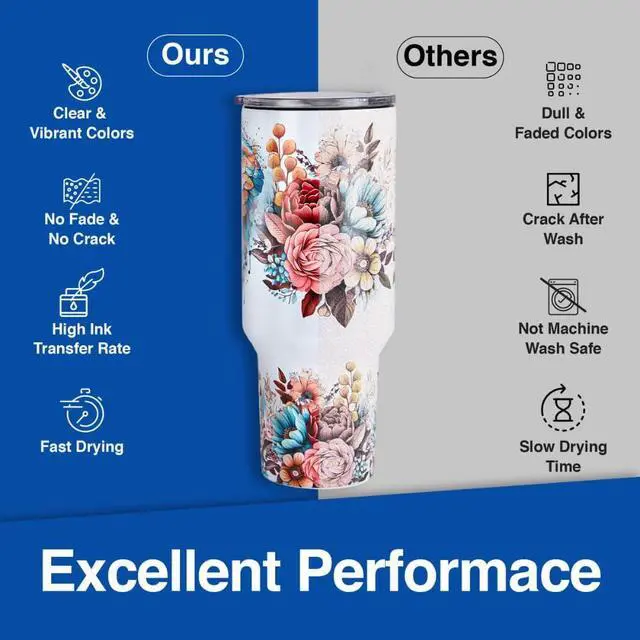 Alt view image 7 of 7 - Makerflo Sublimation Paper 8.5 x 11 Inch 100 Sheets, Heat Transfer Sublimation Paper For Tumblers T-Shirts Phone Case Mugs, Printable Stickers Gifting Christmas DIY Enthusiast