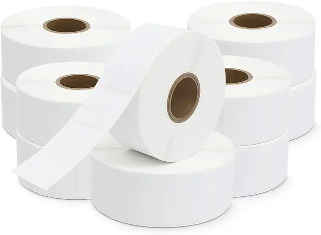 Main image of 1 1/4 × 1Direct Thermal Printer Labels, 10 Rolls, 13,800 Matte White Thermal Barcode Labels with Strong Adhesive, 1" Core Compatible with Zebra & Eltron Printers (No Ink or Toner Needed)