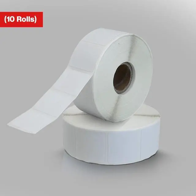 Alt view image 3 of 7 - 1 1/4 × 1Direct Thermal Printer Labels, 10 Rolls, 13,800 Matte White Thermal Barcode Labels with Strong Adhesive, 1" Core Compatible with Zebra & Eltron Printers (No Ink or Toner Needed)