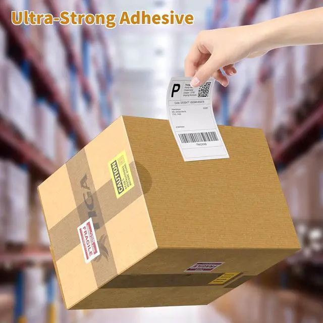 Alt view image 3 of 6 - OausTect 4x6 Shipping Labels, 1000 Count, Direct Thermal, Commercial Grade, Perforated Postage Mailing Labels, Compatible With Rollo Zebra Thermal Printer