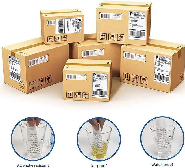 Alt view image 5 of 6 - OausTect 4x6 Shipping Labels, 1000 Count, Direct Thermal, Commercial Grade, Perforated Postage Mailing Labels, Compatible With Rollo Zebra Thermal Printer