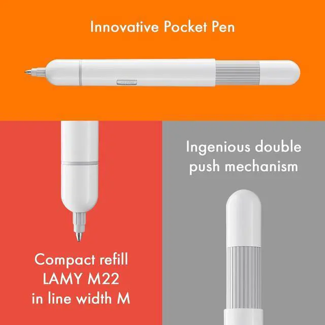 Alt view image 5 of 6 - LAMY L288WT Ballpoint Pen, Oil-based, Pico, White