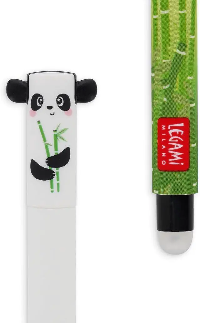 Alt view image 3 of 5 - LEGAMI Set of 12 Erasable Gel Pens with Thermosensitive Eraser Ink, Assorted Ink Colours and Barrel Designs, 0.7mm Tip, Animal