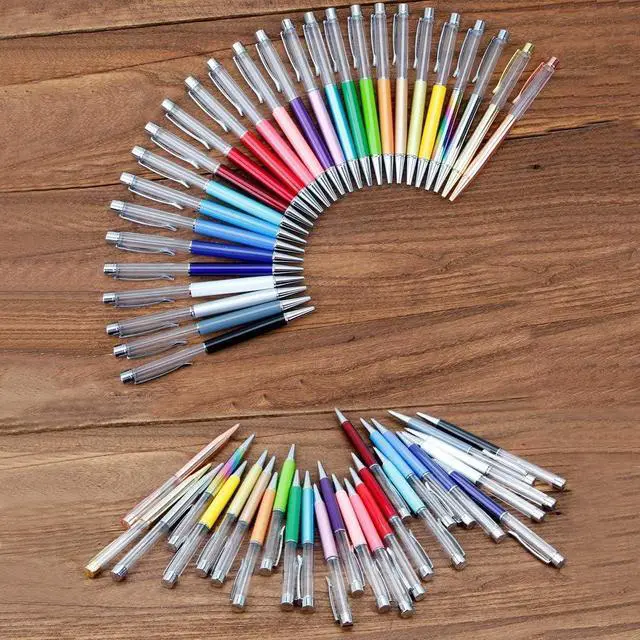 Alt view image 6 of 6 - Colorful Fillable Ink Empty Tube Ballpoint Pens Floating DIY Pens,Building Your Favorite Liquid Sand for Easter Gift 27 Pack