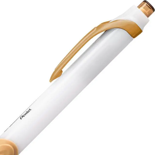 Alt view image 5 of 6 - Pentel GlideWrite Ballpoint Pen with TechniFlo Ink, (1.0mm) Medium Line, Antique Gold Ink, Box of 12 (BX910-X)