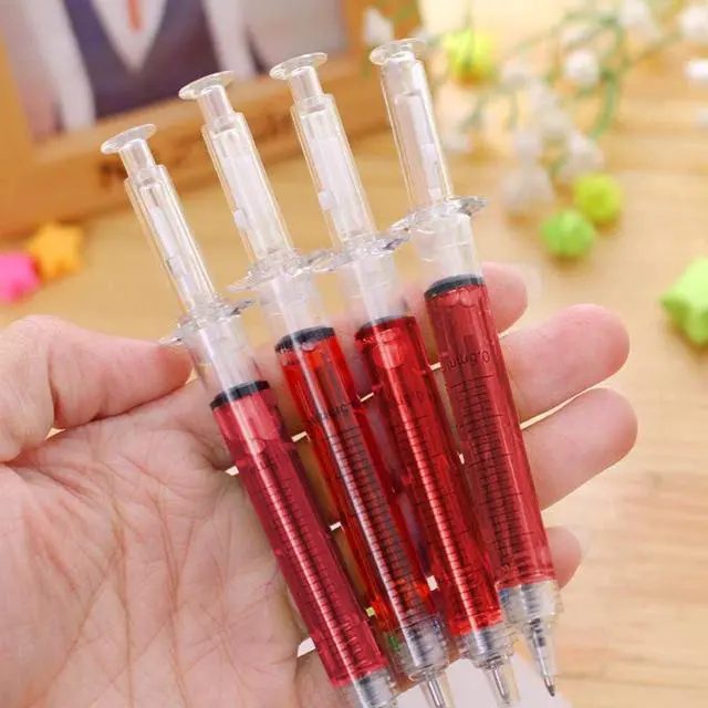 Alt view image 5 of 7 - Ballpoint Pens, 60-Pack Bulk Writing Pens for Office Use Syringe-Style Medical Design, Black Ink