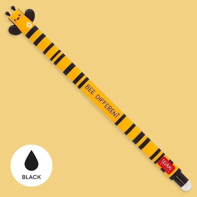 Alt view image 2 of 7 - LEGAMI - Set of 3 Erasable Gel Pens + 3 Black Refills, with Thermosensitive Erase Ink, Range of ink colours & barrel designs, 0.7mm Tip, Cute Panda, Cat, & Bee Design