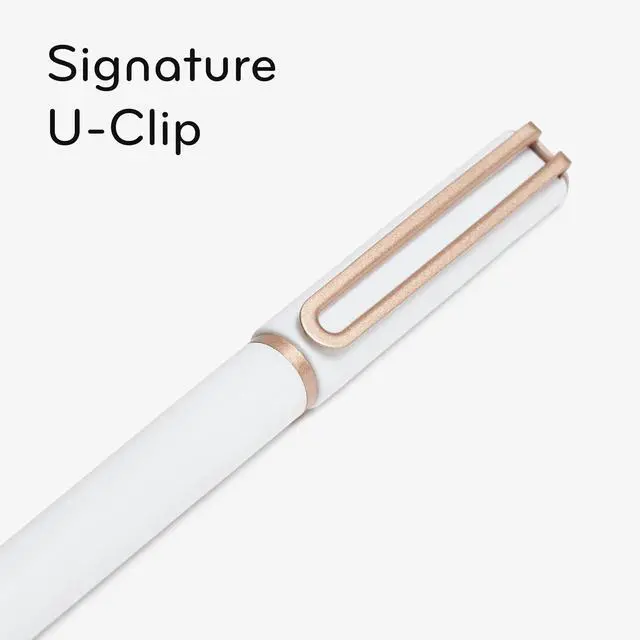 Alt view image 5 of 6 - U Brands Catalina Felt Tip Pens, Set of 12, White and Rose Gold, Medium (0.7 mm) Point, Black Ink