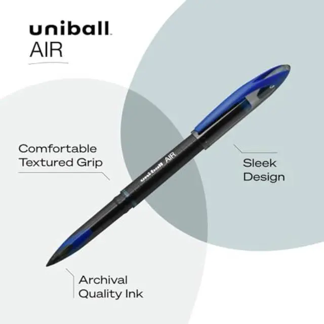 Alt view image 3 of 7 - uniball Air Porous Point Pens, Medium Point (0.7mm), Blue, 12 Pack