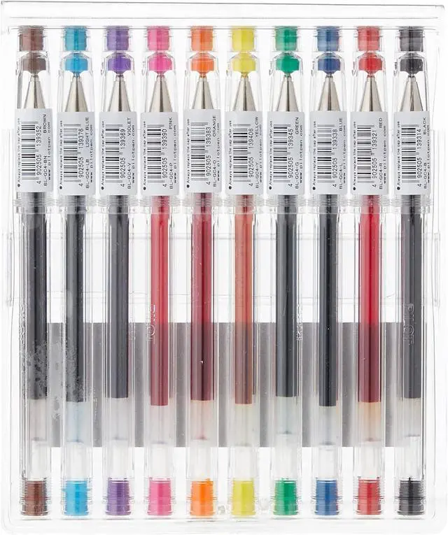 Alt view image 2 of 3 - Pilot G - Tec C4 Gel Microtip Rollerball 0.4 mm - Assorted, Pack of 10