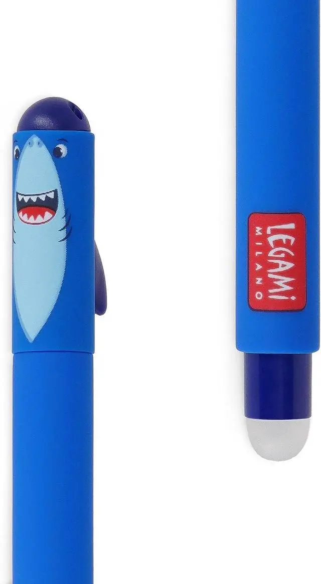 Alt view image 3 of 5 - LEGAMI - Set of 5 Erasable Gel Pens with Thermosensitive Erase Ink, Range of ink colours & barrel designs, 0.7mm Tip, Bunny, Butterfly, Giraffe, Tiger, & Shark