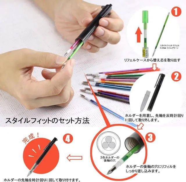 Alt view image 4 of 7 - Mitsubishi Pencil Ballpoint Pen Refill, Style Fit Signo 0.38, Mandarin Orange, 10 Count UMR1093838